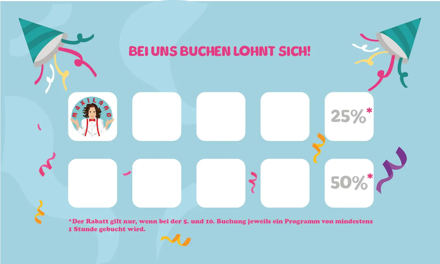 Unsere Stempelkarte von Maxiland Event